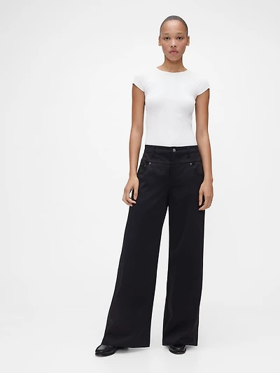 GapStudio Low Rise Satin Baggy Pants