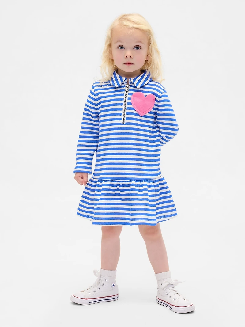 Baby & Toddler Half-Zip Pullover Sweatshirt Dress