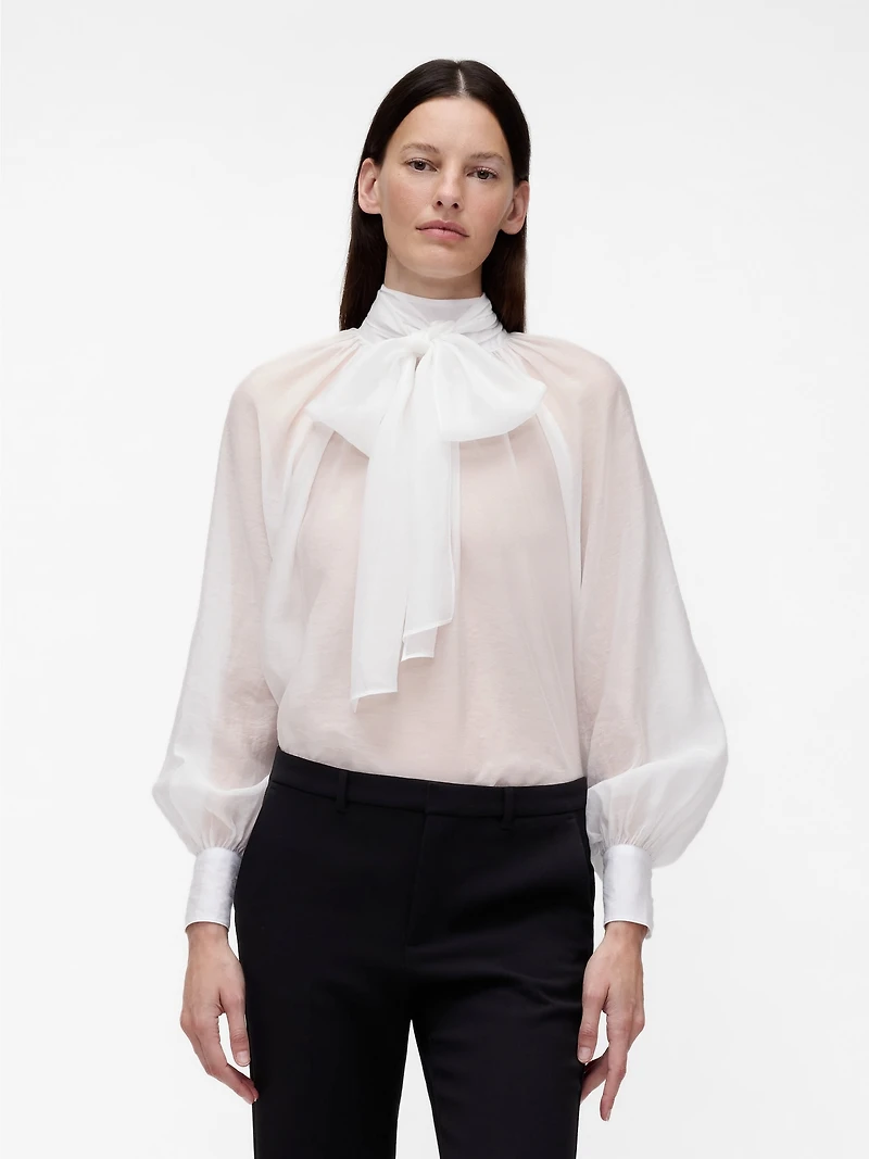 GapStudio Sheer Bow Shirt