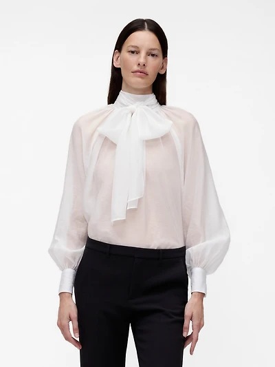 GapStudio Sheer Bow Shirt