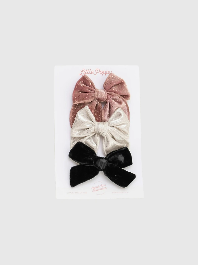 The Celeste Bow Clip Set