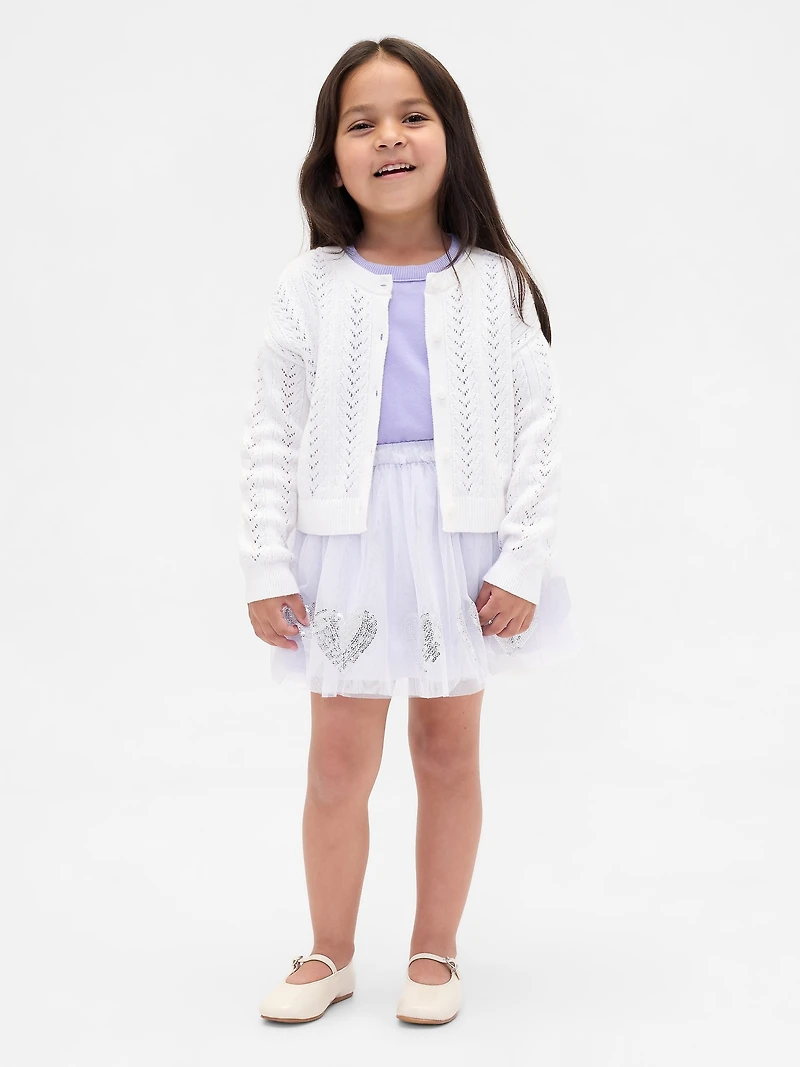 Baby & Toddler Tulle Sequin Heart Skirt