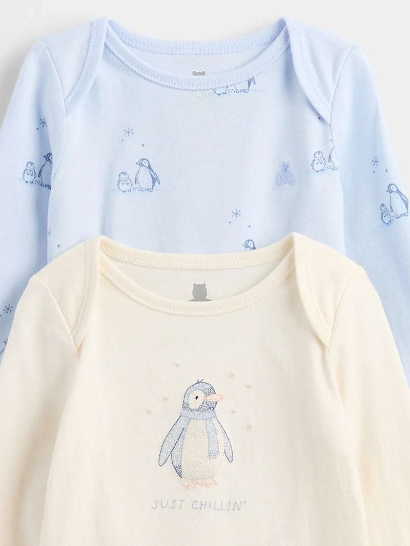 Baby Organic Cotton Bodysuit Outfit Set (3-Pack