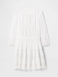 Lace-Trim Mini Dress