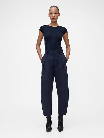 GapStudio High Rise Barrel Trousers
