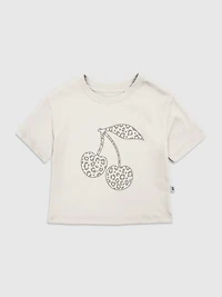 Toddler Leopard Cherries Graphic T-Shirt