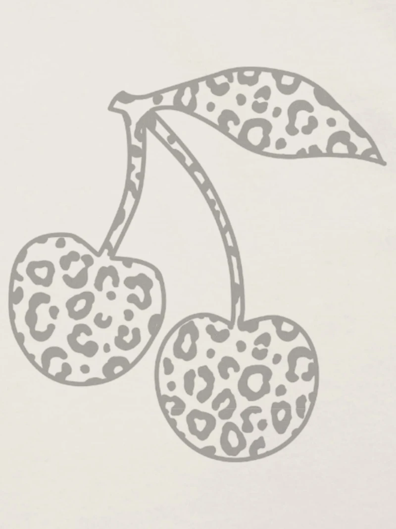 Toddler Leopard Cherries Graphic T-Shirt