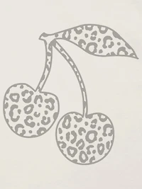 Toddler Leopard Cherries Graphic T-Shirt