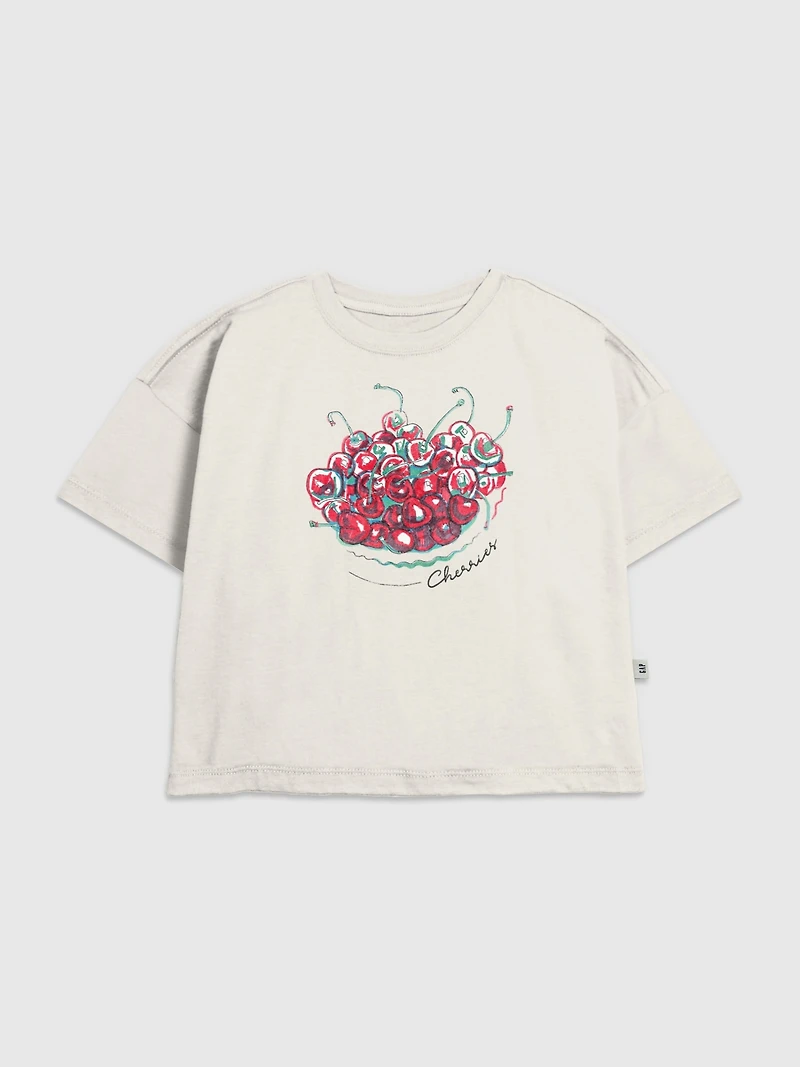 Kids Painted Cherries Graphic T-Shirt
