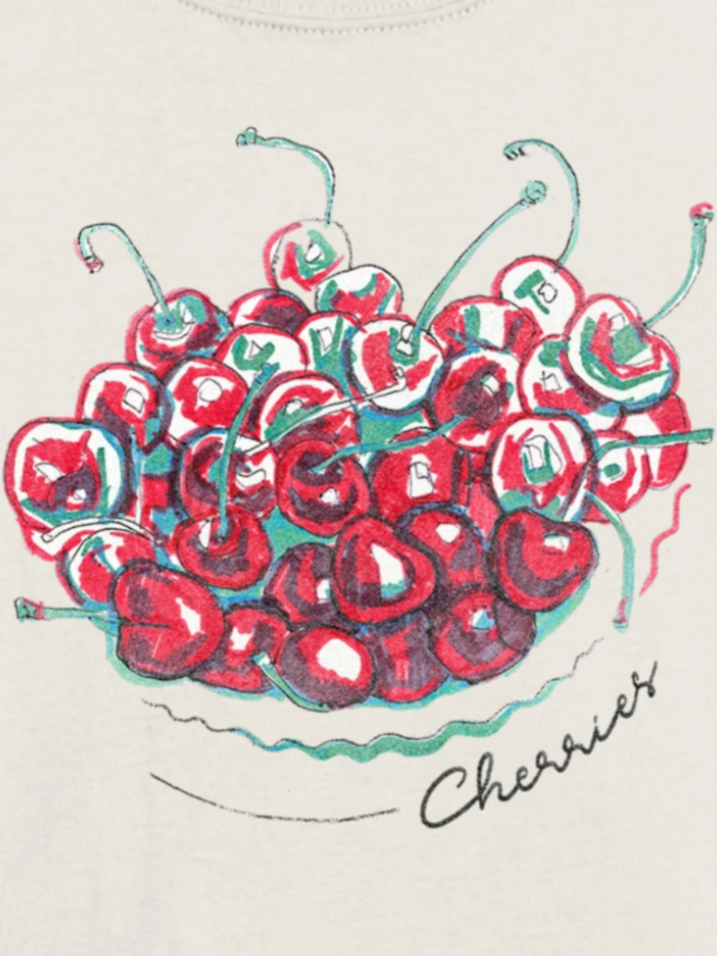 Kids Painted Cherries Graphic T-Shirt