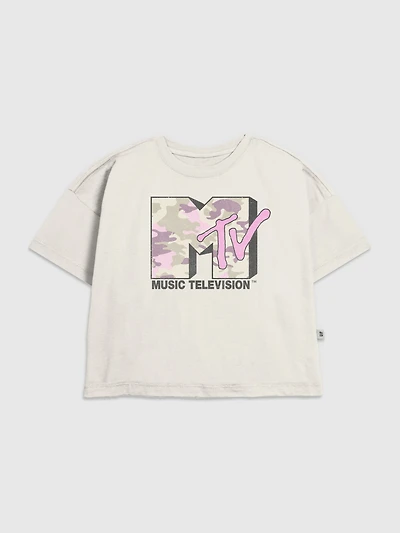 Kids MTV Pink Camo Graphic T-Shirt