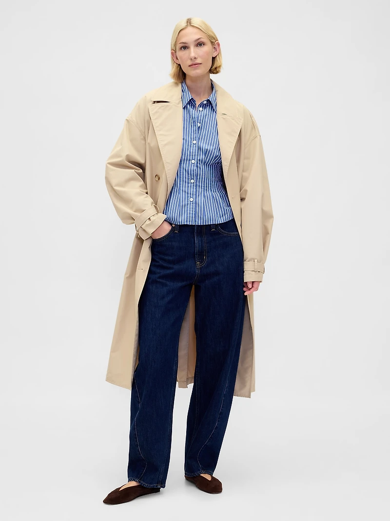 Organic Cotton Poplin Fitted Shirt