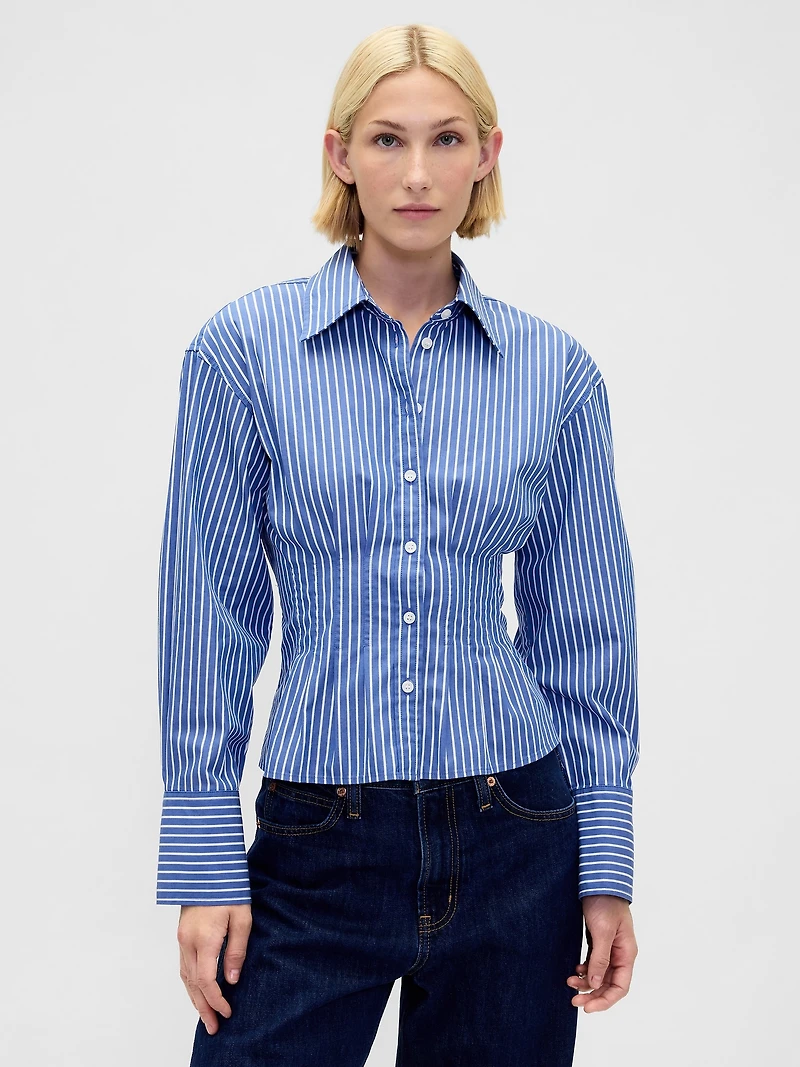 Organic Cotton Poplin Fitted Shirt