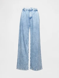 365 High Rise UltraSoft Pleated Denim Trousers