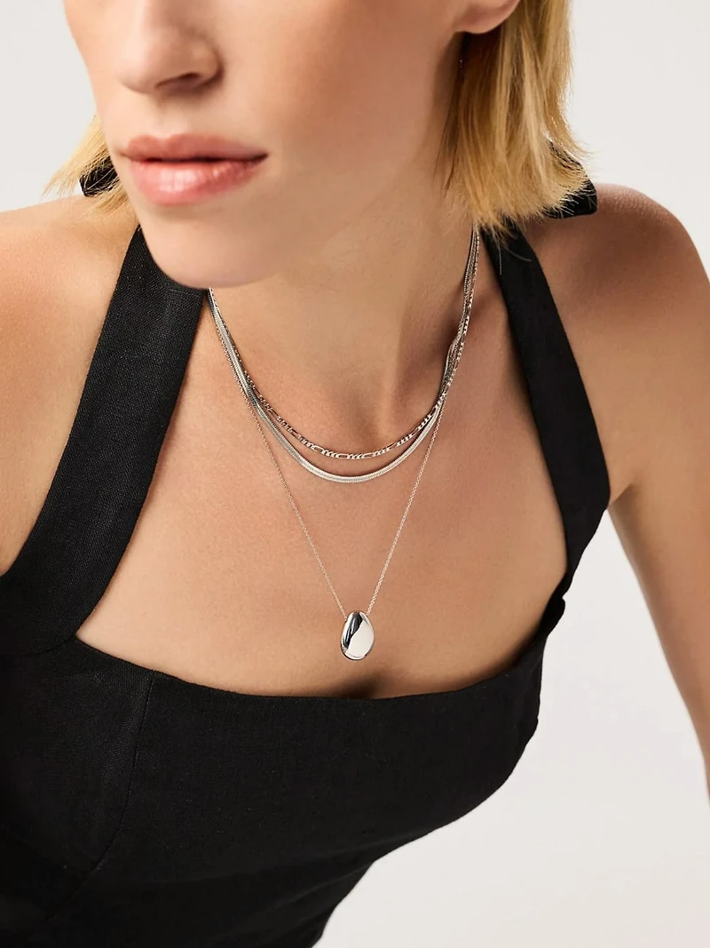 Ana Luisa Silver Mini Pebble Necklace
