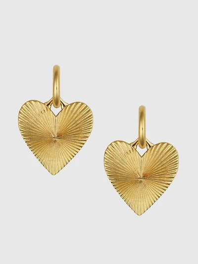 HART Small Ribbed Heart of Gold Huggies