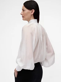 GapStudio Sheer Bow Shirt
