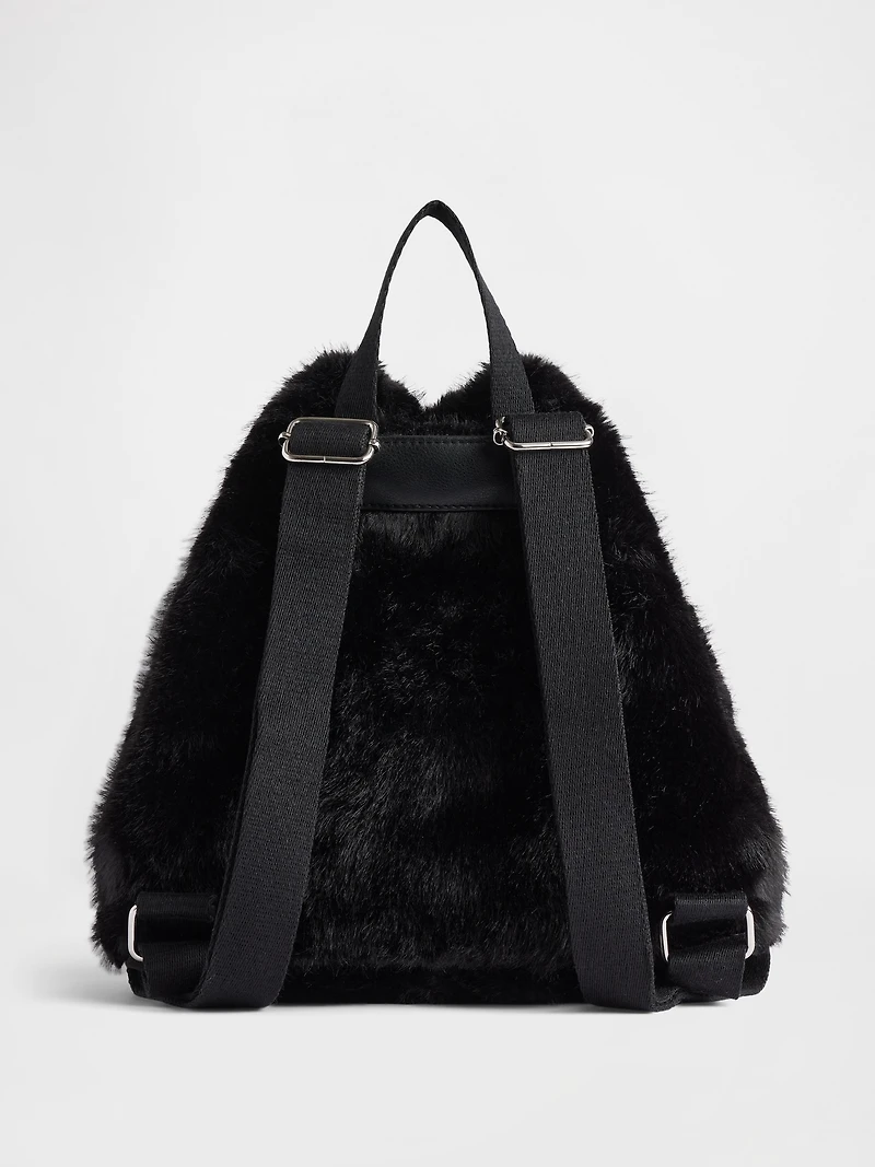 Kids Faux Fur Backpack