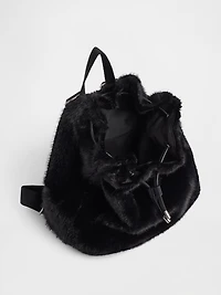 Kids Faux Fur Backpack