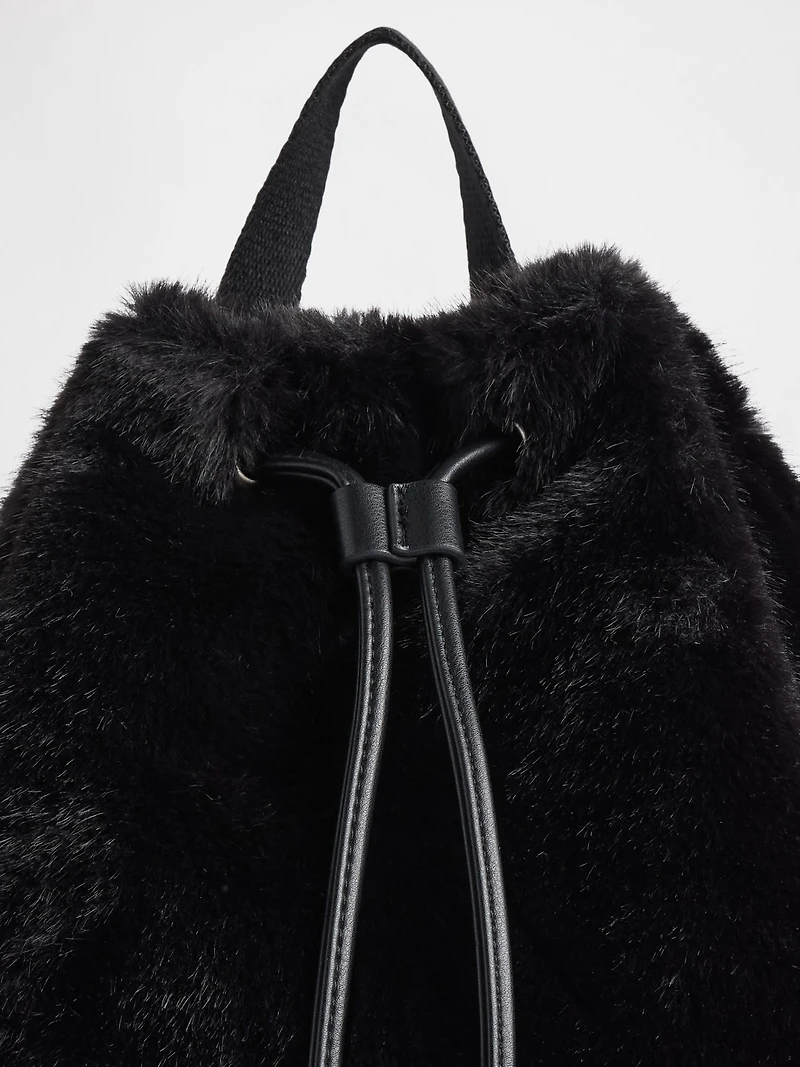 Kids Faux Fur Backpack