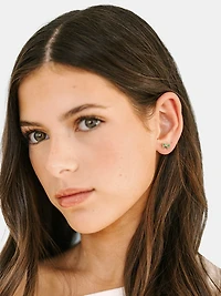 Pierced Co Green Bow Screwback Earrings