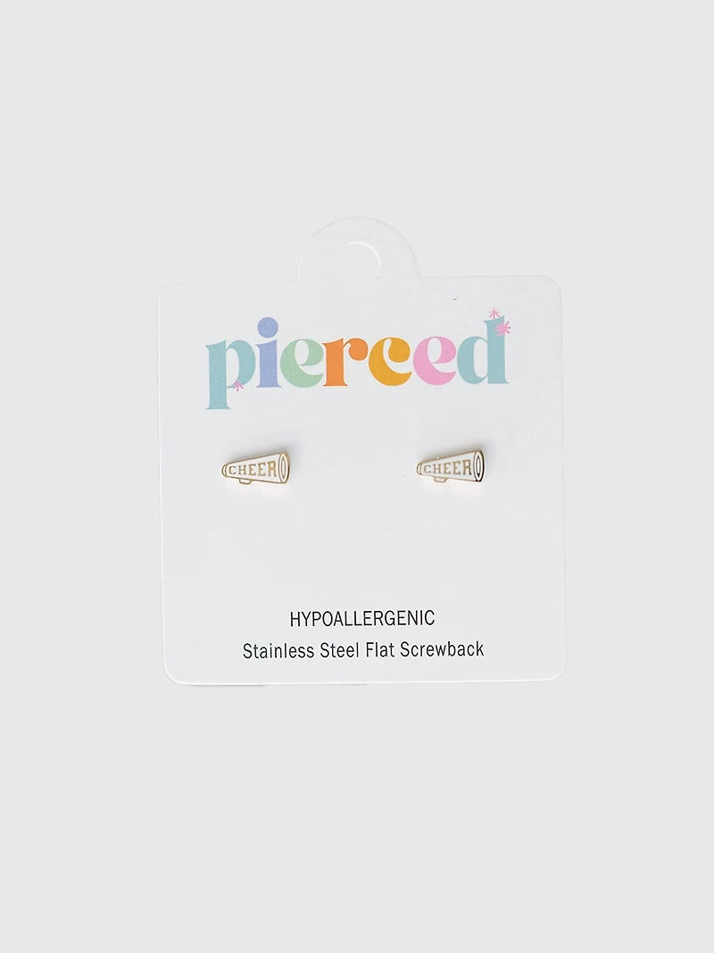 Pierced Co Megaphone Screwback Earrings