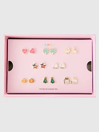 Pierced Co Holiday Screwback Earring Set