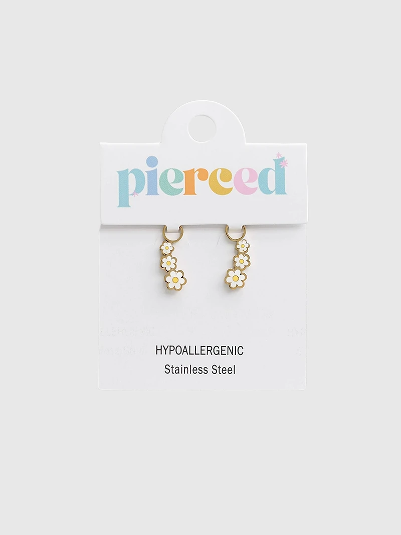Pierced Co Daisy Crawler Charm For Huggie Earrings