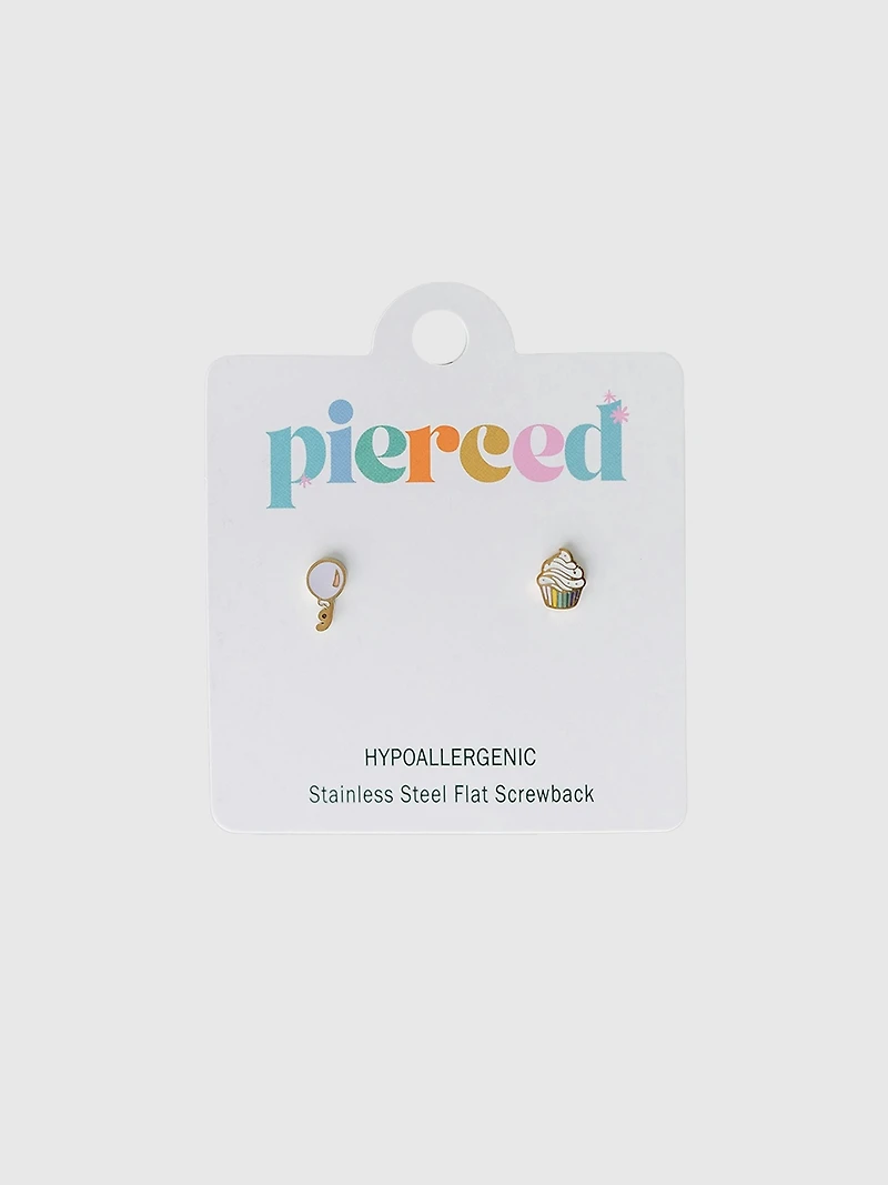 Pierced Co Birthday Party Screwback Earrings