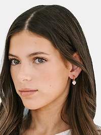 Pierced Co Peachy Heart Charm For Huggie Earrings