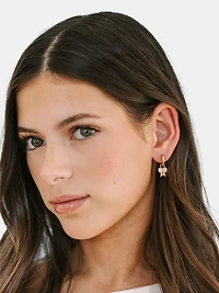 Pierced Co Pink Bow Charm For Huggie Earrings