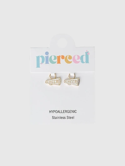 Pierced Co Megaphone Charm For Huggie Earrings