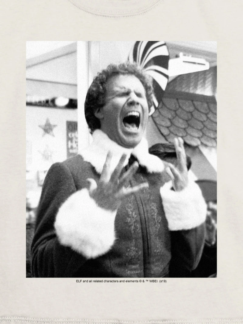 Kids Elf Buddy Scream Graphic T-Shirt