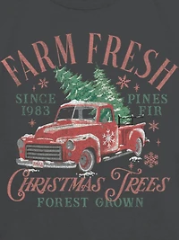 Kids Farm Fresh Christmas Trees Graphic T-Shirt