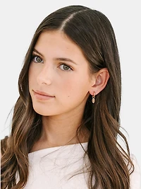 Pierced Co Football Charm For Huggie Earrings