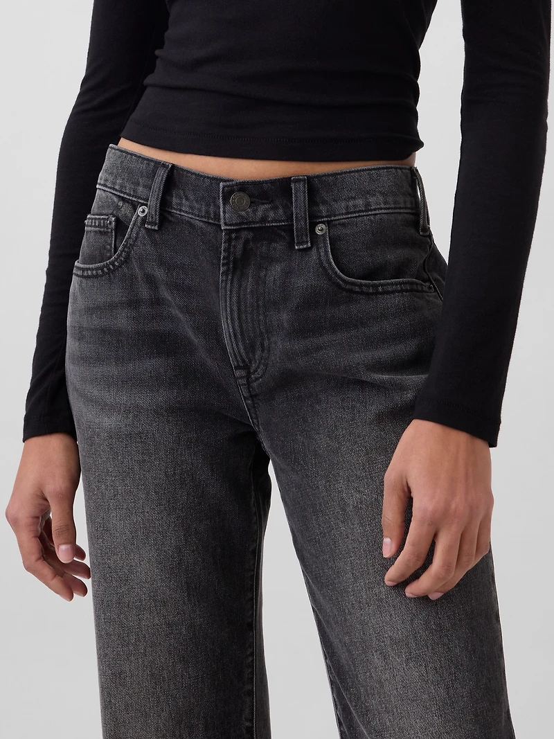 Mid Rise Relaxed Flare Jeans