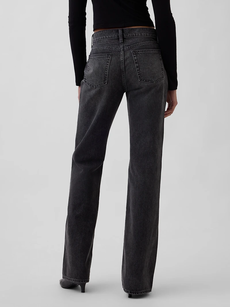 Mid Rise Relaxed Flare Jeans