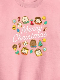 Toddler Peanuts Merry Christmas Cookies Crewneck Fleece Sweatshirt