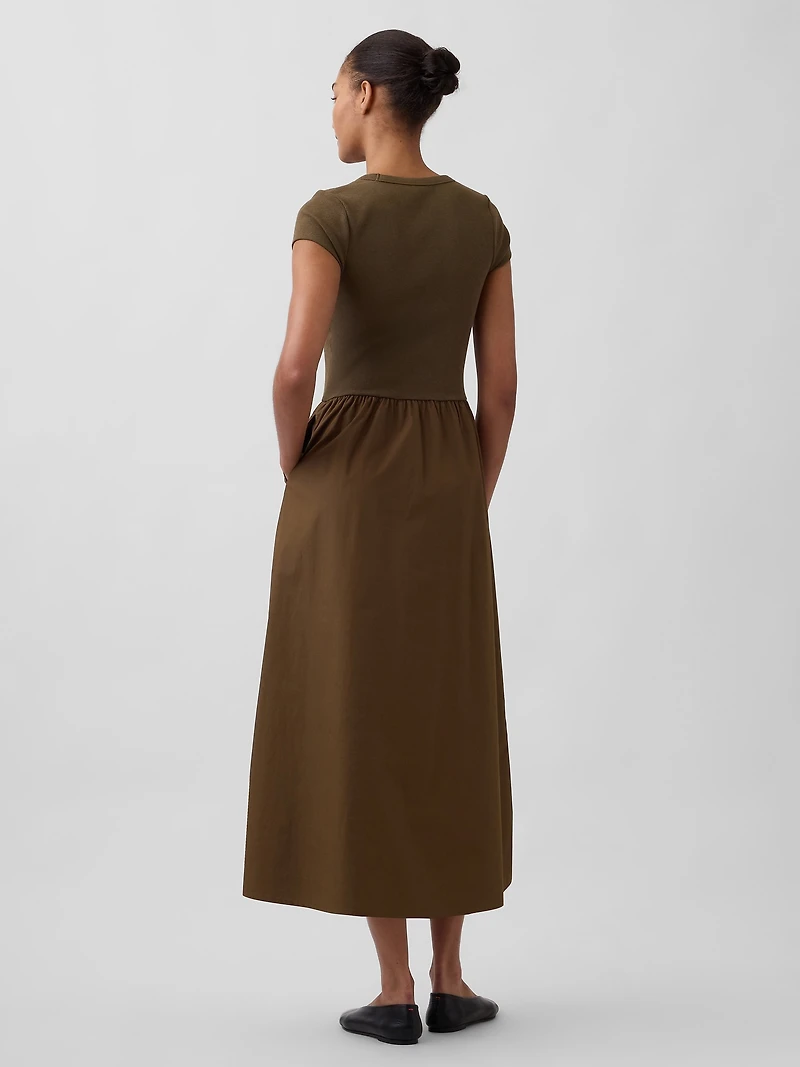 Modern Mixed Media Maxi Dress