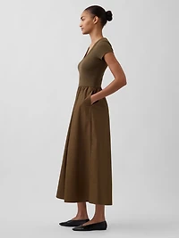 Modern Mixed Media Maxi Dress