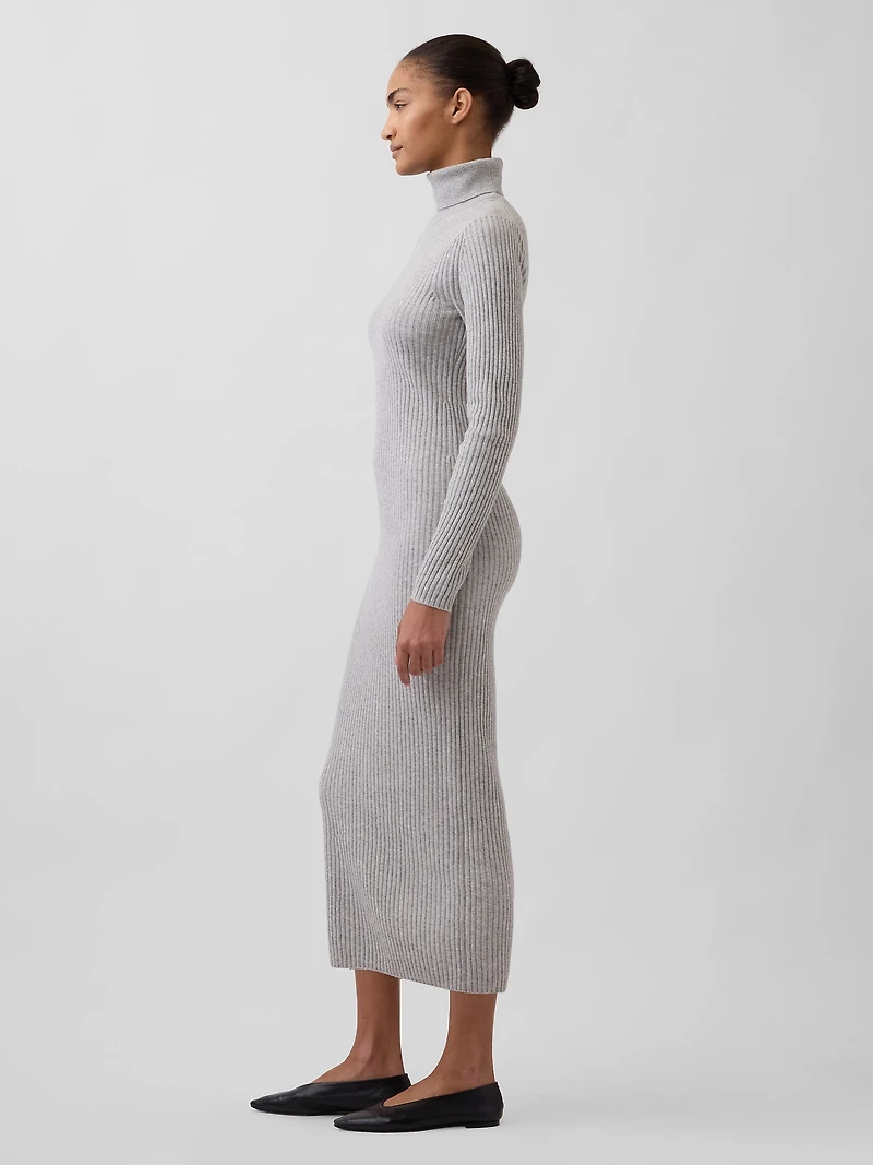 CashSoft Turtleneck Maxi Sweater Dress