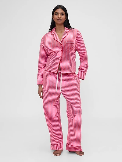 Gap × Summer Fridays Relaxed Poplin Stripe PJ Pants