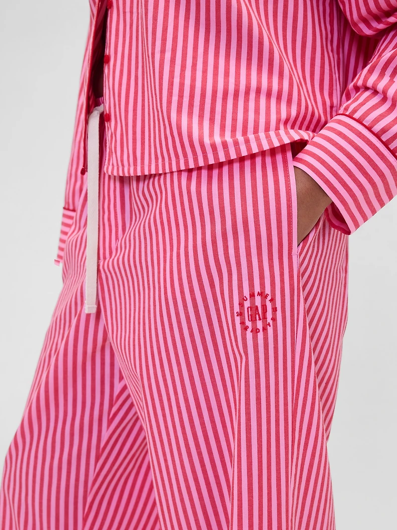 Gap × Summer Fridays Relaxed Poplin Stripe PJ Pants