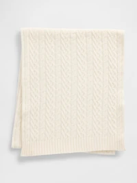 CashSoft Cable-Knit Scarf