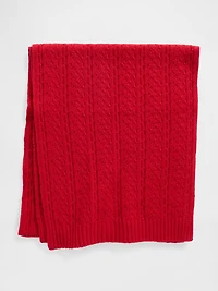 CashSoft Cable-Knit Scarf