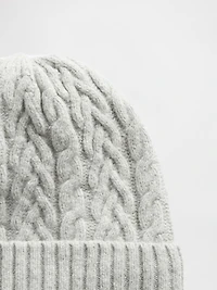 CashSoft Cable-Knit Beanie