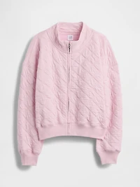 Kids Oversized Quilted Zip Jacket
