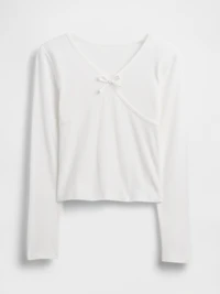 Kids Cross Front Bow T-Shirt