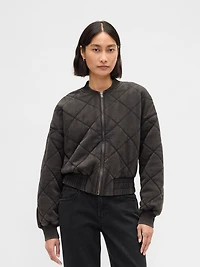 VintageSoft Quilted Bomber Jacket