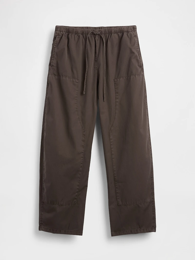 Twill Easy Double-Knee Barrel Pants